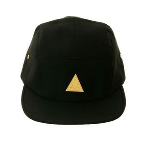 HUF Triangle 5-Panel Camper Strapback Hat in Black